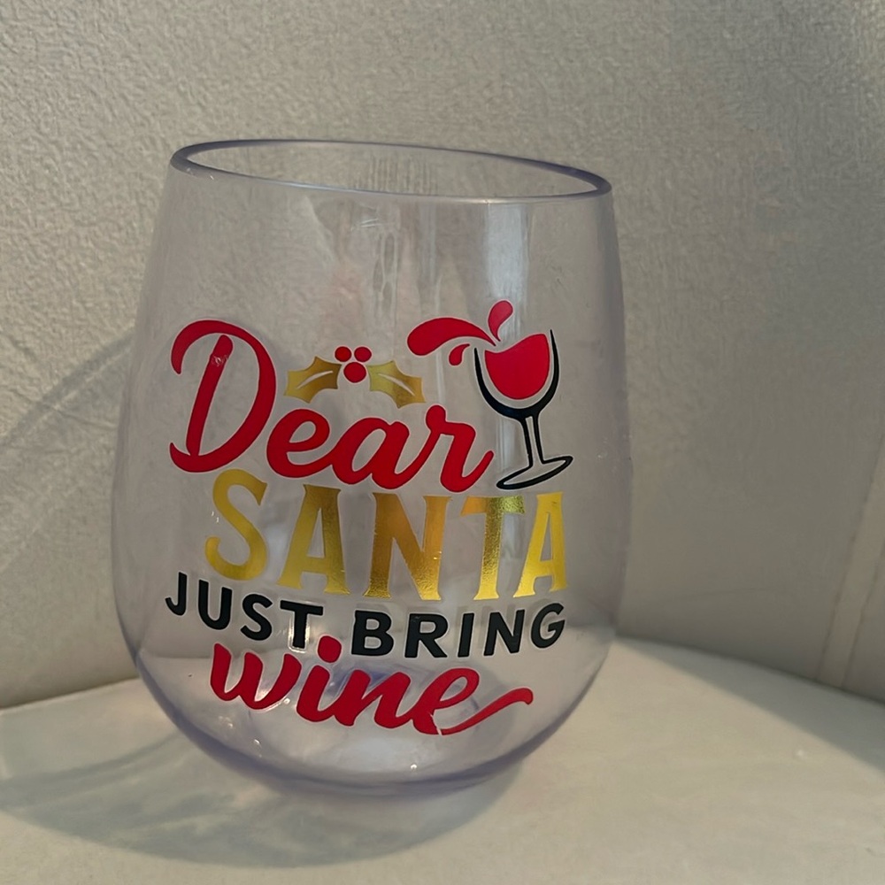 Stemless wine glass